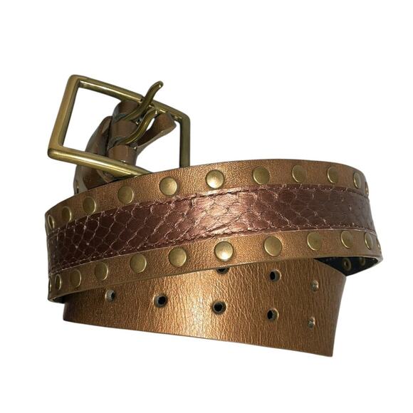 WCM Snake Italian Leather Wide Belt L45.5" W1.75" 38"-42" - Picture 4 of 8